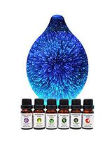 ingeniuso Essential Oil Diffuser Aromatherapy Diffusers for Therapeutic Oils - Ultrasonic 3D Glass Cover