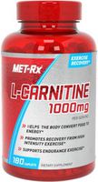 MET-Rx L-Carnitine 1000 Supplement, Supports Muscle Recovery, 180 Caplets