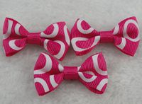 U Pick Mini Grosgrain Ribbon Bow Flowers Wedding Decoration Appliques-Star (Red)