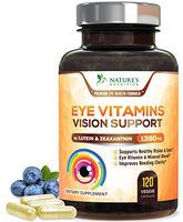 Eye Vitamins with Lutein & Zeaxanthin, Extra Strength Natural Vitamin and Mineral Supplement 1390mg - Made in USA - Vision Support Formula for Macular Health, Dry Eyes, Sensitivity - 120 Capsules
