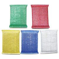 Luxxii 5 Pack - Colorful Scourer Pads Sponges Scrubbers for Kitchens, Bathroom & More