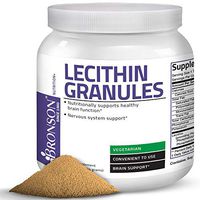 Bronson Lecithin Granules (Powder) 7500 MG, 1 Lbs (454 Grams, or 16 Ounces)