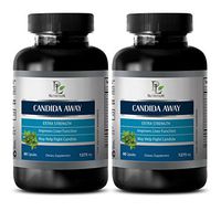 Aloe Vera Natural - Candida Away Extra Strength - Candida enzymes - 2 Bottles 120 Capsules