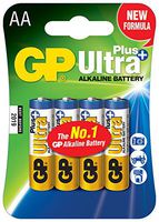 GP Batteries GP15AU(P)-C4 Non-Rechargeable Battery, Ultra, Pack of 4, Alkaline, 1.5 V, AA (5 Pieces)