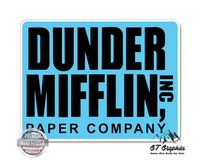 GT Graphics The Office Dunder Mifflin - 5" Vinyl Sticker - for Car Laptop I-Pad - Waterproof Decal