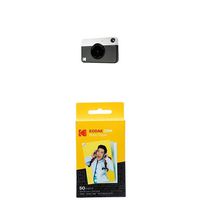 KODAK PRINTOMATIC Digital Instant Print Camera (Black) 2ʺx3ʺ Premium Zink Photo Paper (50 Sheets)