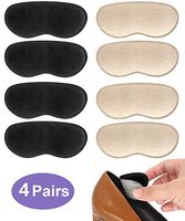 Beautulip Heel Grips Pads Adhesive Back of Heel Cushions Heel Liners Anti-Slip Foam Inserts - Comfortable Insole for Heels Pack of 6 (Black+Beige)