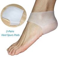 Heel Pain Gel Pads,Moisturizing Compression Sleeve for Plantar Fasciitis Sore Bruised Bone Spurs(2 Pairs)