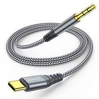 USB C to 3.5mm Audio Aux Jack Cable (4ft),JXMOX Type C to 3.5mm Headphone Car Stereo Cord Compatible with Samsung Galaxy S22 S21 S20+ Ultra Note 20 10 Plus,Google Pixel 3 4 5 XL,iPad Pro 2018 (Grey)