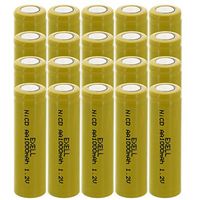 20x Exell AA 1.2V 1000mAh NiCD Flat Top Rechargeable Batteries for medical instruments/equipment, electric razors, toothbrushes, radio controlled devices, electric tools