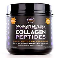 Agglomerated Pure Hydrolyzed Collagen Peptides High in Protein and Amino Acids Easy to Mix Grass-Fed Pasture Raised