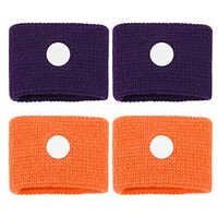 HEALLILY 2 Pairs Practical Anti-halo Anti-nausea Effective Durable Natural Elastic Motion Travel Sickness Bands Wristbands for Adult & Children