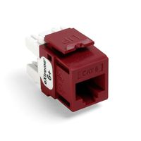 Leviton 61110-BR6 Extreme Quick Port Connector, Red, 25-Pack