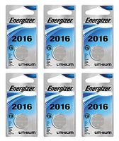 6X Energizer CR2016 Batteries 3v Lithium Carded Coin Button Battery Fresh
