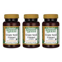 Swanson Grape Seed Extract (Standardized) 500 Milligrams 60 Capsules (3 Pack)