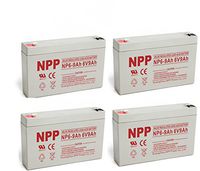 NPPower NP6-9Ah 6Volt 9Ah Sealed Lead Acid Rechargeable Battery Replace 6V 8Ah, 6V 7Ah with Terminal F1 / （4pcs）