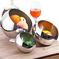 WWSHM Oblique Mouth Stainless Steel Bowl Buffet Seasoning Bowl Hot Pot Shop Sauce Fruit Bowl Ashtray (Color : 14cm)