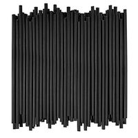 Disposable Drinking Straws - 7 3/4 Inches Long - Standard Size (Black, 500)