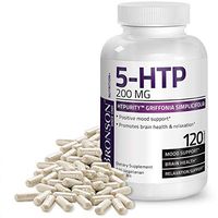 Bronson 5-HTP 200 mg HTPurity™ Griffonia Simplicifolia - Supports Positive Mood & Relaxation, 120 Vegetarian Capsules