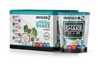 INVIGOR8 Superfood Shake (French Vanilla) Gluten-Free and Non GMO Meal Replacement Grass-Fed Whey Protein Shake with Probiotics and Omega 3 (12-Pack Pouches) (French Vanilla)