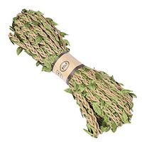 CENFRY 1PC 109yards Colorful Wax Rope Flower Bouquet Packaging Tie Flower Belt DIY Gift Wrap Tags (Linen)