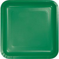 Pack of 180 Emerald Green Premium Disposable Paper Party Dinner Plates 9"
