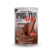 NaturesPlus SPIRU-TEIN Whey Shake - Chocolate - 1 lb, Whey Protein Powder - Meal Replacement With Spirulina, Vitamins & Minerals For Energy - Vegetarian, Gluten-Free - 14 Servings