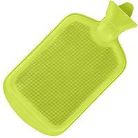 SteadMax Hot Water Bottle, Natural Rubber -BPA Free- Durable Hot Water Bag for Hot Compress and Heat Therapy, Green Color (1 Pack)