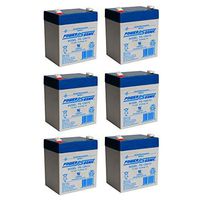 Power Sonic PS-1250F2 12V 5AH Battery for B D Storm Station SS50B - 6 Pack