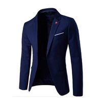 Men's Blazer Big and Tall Slim Fit Casual Solid Lightweight Suit Jacket Coats Business Lapel Suit for Business Wedding Navy