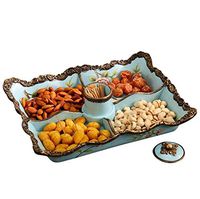 AXZHYX Bowl Fruit Plate, European Style Living Room Coffee Table Home Decoration Garden American Dried Fruit Plate Creative Decoration Ornament Hotel Tableware Home Noodles Boiled Fish Soup Bowl