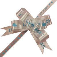 4" It's A Boy Satin Fabric Butterfly Bow | Quantity: 50