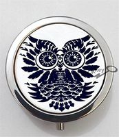 BlackKey Owl Animal 3-Compartment Decorative Pocket Gift Box Case Organizer for Pill, Color 1 -1894