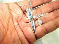 Jet New Disc Metal Silver Plated Pendulum 2 inch Approx. Healing Dowsing A++ Metal Reiki Results Jet International Crystal Therapy Booklet Image is JUST A Reference