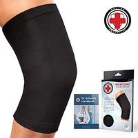 Doctor Developed Knee Brace/Knee Support/Knee Compression Sleeve [Single] & Doctor Written Handbook -Guaranteed Relief for Arthritis, Tendonitis, Injury, (Black/Pink) (Black, 5XL)