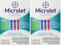 Microlet Bayer Colored Lancets, 100 Count (Pack of 2)