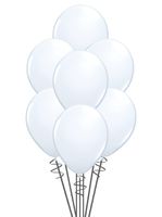 Qualatex Opaque White Biodegradable Latex Balloons, 5-Inch Round (100-Units)