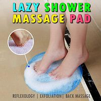 Shower Foot Massager Scrubber & Cleaner - Improves Foot Circulation & Reduces Foot Pain - Soothes Tired Achy Feet - Non Slip with Suction Cups (Blue, 2pcs)