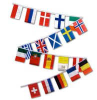 Moon Knives 30ft String Flag Set of 20 European Country 12x18 Bunting Flag Banner Flags - Party Decorations Supplies For Parades - Prime Outside, Garden, Men Cave Decor Flag