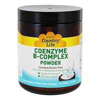 CountryLife Coenzyme B-Complex Natural Energy - Coconut Flavored, Non-GMO, No Sugar Added, Essential B-Vitamins - 30 Servings (1.95 oz) Powder