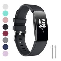 Watbro Bands Compatible with Fitbit Inspire HR/Fitbit Inspire/Fitbit Ace 2, Soft Silicone Sports Replacement Wristband, Water Resistant Fitness Straps Multi Color for Women Men Large Small