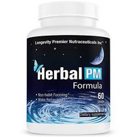 Longevity Herbal PM - Herbal Sleep Formula with 5-htp, melatonin, Valerian & GABA. 60 Veggie Capsules