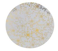 Trendables Premium 8 Inch. Disposable Plastic Plates, Food Grade Plastic Salad/Dessert Plates - Versa Design - 40 Pack