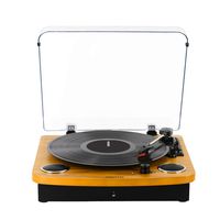 Vinyl Record Player,JOPOSTAR Bluetooth Turntable 3-Speed Belt Driven with Built-in Stereo Speakers, Aux Input & RCA Output, Natural Wood