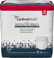 55UWMBSMPK - Cardinal Maximum Absorbency FlexRight Protective Underwear for Men, Small/Medium, 32 - 44, 95 - 185 lbs