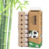 16 Rolls Bamboo Pulp Natural Coreless Roll Paper Household Toilet Paper Thick Tissue Paper Roll Paper