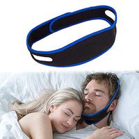 Anti Snoring Chin Strap Stop Snoring Belt Pro Effective Snoring Solution Devices Adjustable Sleep-Assisted Chin Belt Soft Advanced Anti-Snoring Equipment for Men Women Adolescents Blue
