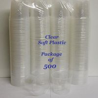 Plastic Power Bomber Shot Cups or Jager Blaster Bomb Glasses (Case of 500, Clear - Soft Plastic)