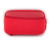 Nylon Hard Shell James Diabetes Compact Case for Glucose Meter Test Strips Lancing Device. (Red)