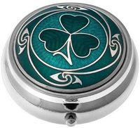 Pill Box (Standard Size) in a Shamrock Design